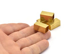 Brass Tube Beads,12 Huge Raw Brass Square Tubes  (10x20mm) Bs 1508
