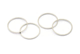 20mm Silver Rings - 48 Silver Brass Circle Connectors (20x0.8mm) D0389