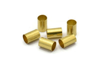 Brass Tube Beads, 24 Raw Brass Tubes (8x12mm) Bs 1542