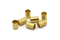 Brass Tube Beads, 24 Raw Brass Tubes (8x12mm) Bs 1542