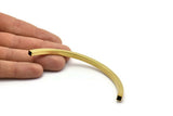 Geometric Choker Finding, 5 Square Curved Raw Brass Tubes (5x5x105) Bs 1528