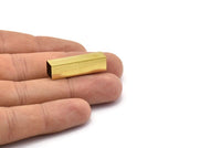 10 Huge Raw Brass Square Tubes  (8x30mm) Bs 1579