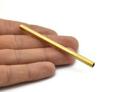 Brass Round Tube Beads,25 Raw Brass Square Tubes  (4x80mm) Bs 1596