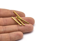 Brass Square Tube - 50 Raw Brass Square Tubes (2x25mm) Bs 1567