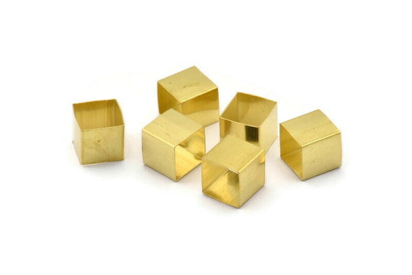 Raw Brass Tubes, 50 Raw Brass Square Tubes  (8x8mm) Bs 1574