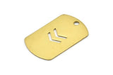 Brass Stamping Blank, 5 Raw Brass Stamping Blank With Chevron (36x22x0.80mm) D0109--c108