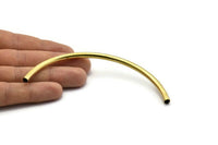 Choker Curved Tubes - 6 Raw Brass Curved Tubes (5x115mm) Bs 1639