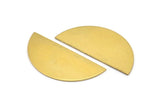 Raw Brass Blank, Raw Brass Semi Circle Blanks (38x17x0.80) N0456