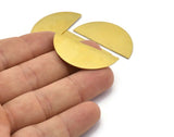 Raw Brass Blank, Raw Brass Semi Circle Blanks (38x17x0.80) N0456