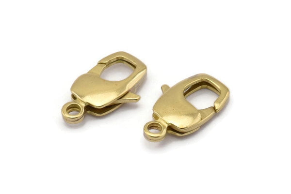 Brass Parrot Clasp, Raw Brass Huge Lobster Claw Clasp (19.7x9.8mm) Bs-1227--n0591