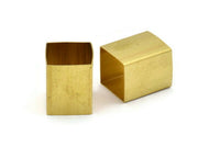 Geometric Spacer Beads, 12 Huge Raw Brass Square Tubes (16x20mm) Bs 1524