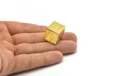 Geometric Spacer Beads, 12 Huge Raw Brass Square Tubes (16x20mm) Bs 1524