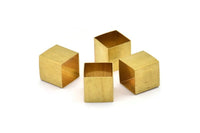 Geometric Tube Bead, 6 Huge Raw Brass Square Tubes (18x18mm) Bs 1526