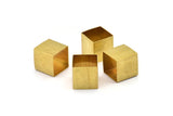 Geometric Tube Bead, 6 Huge Raw Brass Square Tubes (18x18mm) Bs 1526