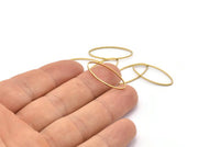 Brass Oval Connectors , 50 Raw Brass Oval Connectors (25x10mm) Bs-1668