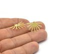 Brass Sun Earring, 10 Raw Brass Sun Stud Earrings With 1 Loop  (25x16x0.70mm) M01391 A2401
