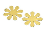 Raw Brass Flower Stamping Blank , Charms (28x0.80mm) N0682