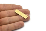 Brass Connector Tag, 10 Raw Brass Stamping Blanks (10x35x0.80) B0193