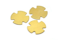 Brass Geometric Blank, 10 Raw Brass Geometric Stamping Blanks (18x0.80mm) B0126