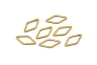 Açık Kesim Pırlanta, 50 Ham Pirinç Açık Pırlanta Yüzük Tılsımı (9x17x1mm) D0029