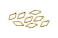 Açık Kesim Pırlanta, 50 Ham Pirinç Açık Pırlanta Yüzük Tılsımı (9x17x1mm) D0029