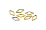 Pirinç Elmas Tılsım, 50 Ham Pirinç Açık Elmas Yüzük Tılsımı (7,5x14x1 mm) D0030