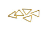 Brass Triangle Charm, 25 Raw Brass Open Triangle Ring Charms (20x1.2mm) D0109
