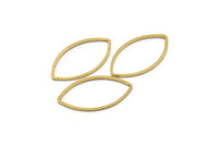 Brass Marquise Ring , 50 Raw Brass Marquise Ring, Connector, Charms (14x25x1mm) D0064