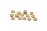 Brass Hexagon Blank, 25 Raw Brass Hexagon Stamping Blanks, Stamping Tags (6x2mm) D0125