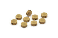 Brass Spacer Bead , 25 Raw Brass Spacer Beads, Spacer Connectors, Round Beads (8x3mm) D0128