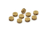 Brass Spacer Bead , 25 Raw Brass Spacer Beads, Spacer Connectors, Round Beads (8x3mm) D0128