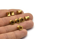 8mm Industrial Beads, 20 Raw Brass Industrial Tubes, Spacer Beads, Findings (7.5x8mm) D0076