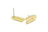 Earring Studs, 6 Raw Brass - Brass U Shape Earrings - Brass Earrings - Earrings (17x8x1.5mm) N1632