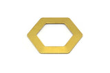 Hexagon Choker Charm, 6 Raw Brass Hexagon Blanks (30x0.80mm) D0151