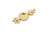 Moon And Sun, Gold Plated Brass, Crescent Moon, Gold Sun, Charm Pendant, Gold Moon Phases Charm With 1 Loop (34x13x2.5mm) N1568