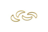 Brass Moon Ring, 50 Raw Brass Moons (15x8.5mm) Bs1163m D0150