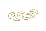 Brass Moon Ring, 50 Raw Brass Moons (15x8.5mm) Bs1163m D0150