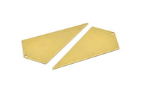 Necklace Triangle, 6 Raw Brass Triangle Charms with 1 holes (54x29x0.60mm) U013