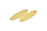 Brass Petal Blank, 12 Raw Brass Marquise Blanks With One Hole (35x10x0.80mm) B0166