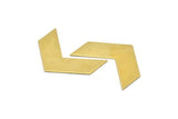 Brass Blank, Raw Brass Chevron Blanks (40x15x0.80mm) A0828--n0599