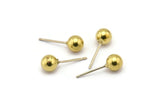 Steel Ball Post Pad, Stainless Steel Earring Posts With 6mm Ear Studs Bs 1071--n0557
