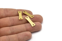 30 Raw Brass Stamping Blank Connectors (23x7x0.60mm)  A0788