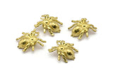 Brass Spider Pendant, Raw Brass Spider Bracelet Finding, Pendants, Necklace Findings (14x13mm) N0353