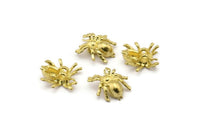 Brass Spider Pendant, Raw Brass Spider Bracelet Finding, Pendants, Necklace Findings (14x13mm) N0353