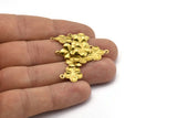 Floral Daisy Charm, Raw Brass Daisy Charms (11.5mm) N0508