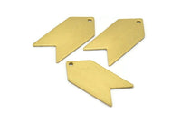 Arrow Stamping Pendant, 10 Raw Brass Arrow Stamping Pendant Tags With 1 Hole (15x30mm) B0078
