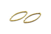 Pirinç Markiz Yüzük, %100 Ham Pirinç Oval Yüzlü Yüzük, Bağlantı Elemanı, Tılsımlar (20x8x1mm) N0533