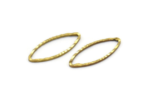 Pirinç Markiz Yüzük, %100 Ham Pirinç Oval Yüzlü Yüzük, Bağlantı Elemanı, Tılsımlar (20x8x1mm) N0533