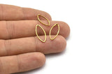 Pirinç Markiz Yüzük, %100 Ham Pirinç Oval Yüzlü Yüzük, Bağlantı Elemanı, Tılsımlar (20x8x1mm) N0533