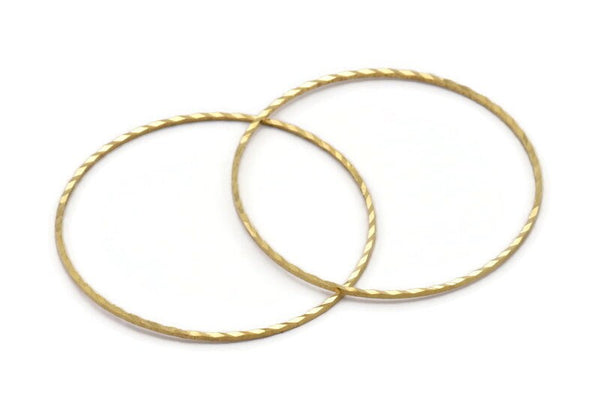 45mm Brass Circle, 10 Raw Brass Circles (45mm) Brs 2081 A0592
